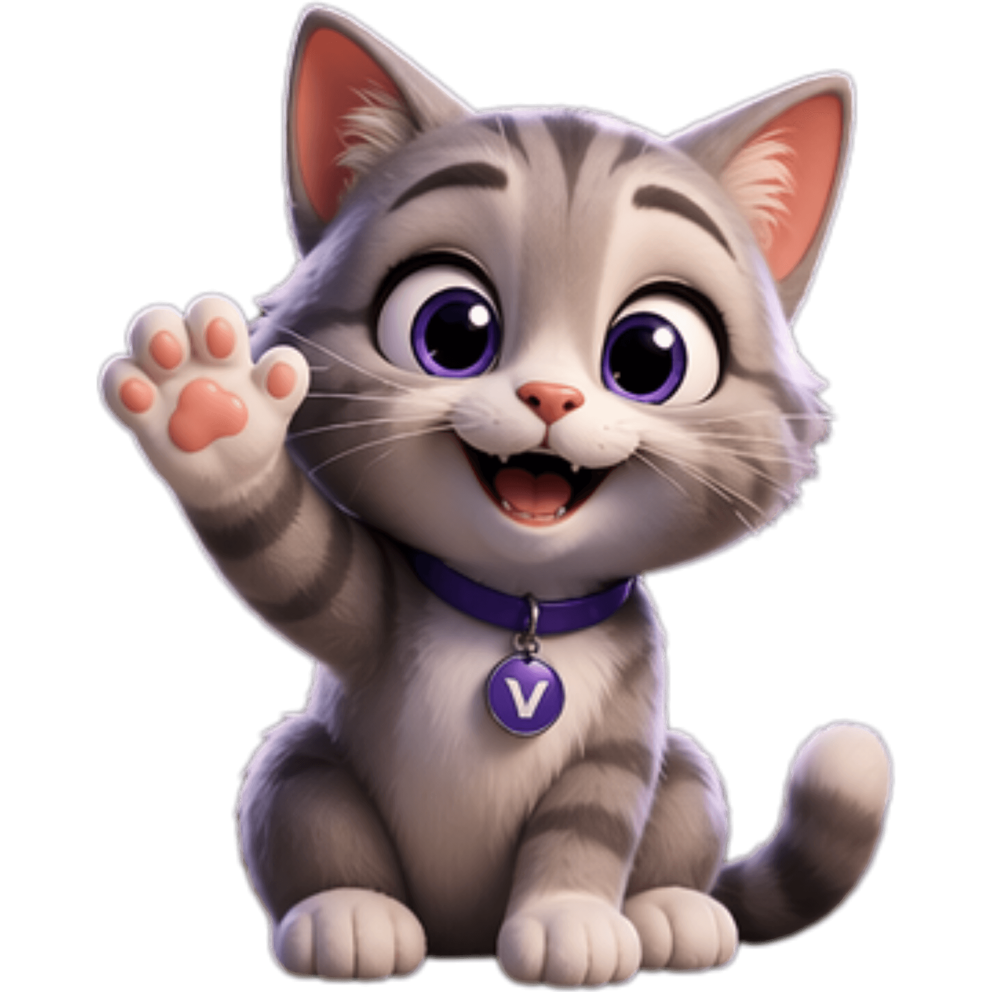 Velora mascot waving hello